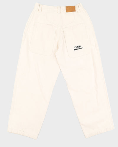 Y2K 00s Interstate Sportswear Cream Skater Jeans - W34 L30