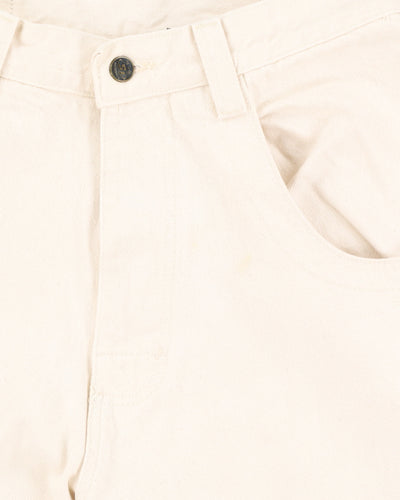 Y2K 00s Interstate Sportswear Cream Skater Jeans - W34 L30