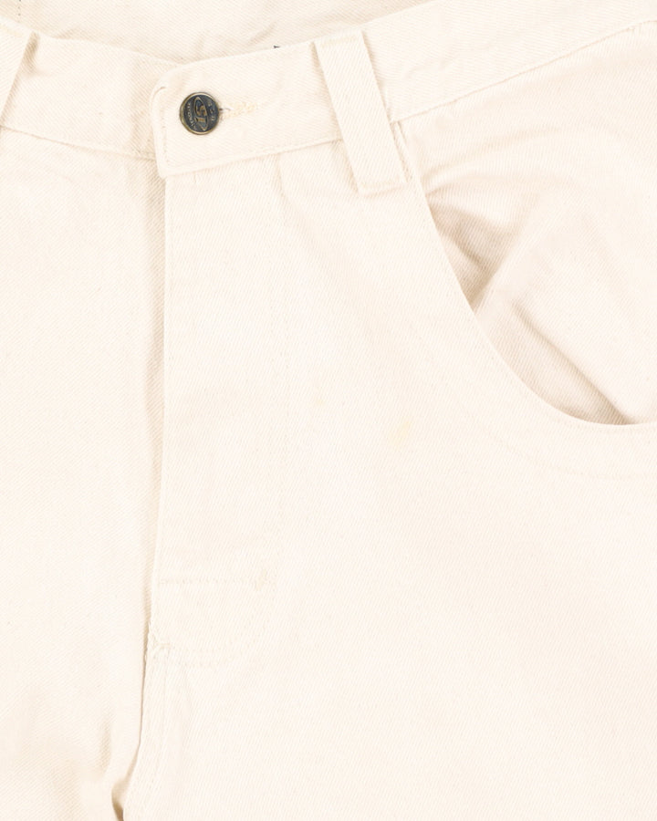 Y2K 00s Interstate Sportswear Cream Skater Jeans - W34 L30