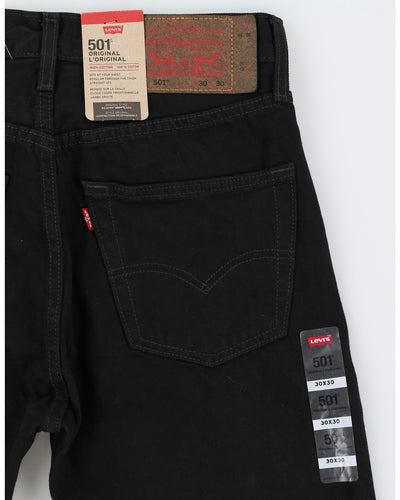 Levi's 501 Black Dark Washed Jeans - W30 L30