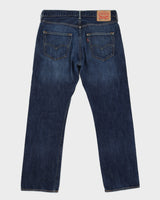 Levi's 501 Blue Medium Washed Selvedge Jeans - W34 L31