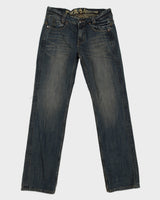00s Y2K Doraemon Embroidered Jeans - W32 L34