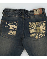 00s Y2K Doraemon Embroidered Jeans - W32 L34