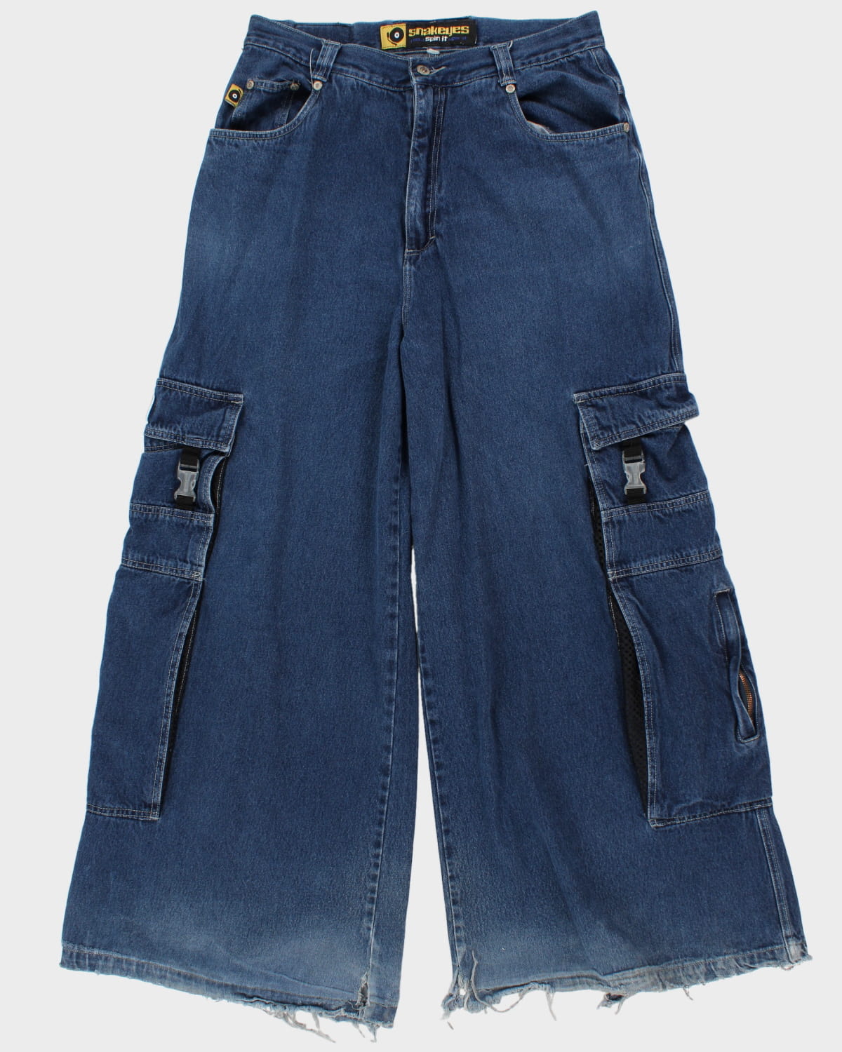 Vintage 90s Snake Eyes Super Wide Leg Cargo Jeans - W34 L31