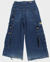 Vintage 90s Snake Eyes Super Wide Leg Cargo Jeans - W34 L31