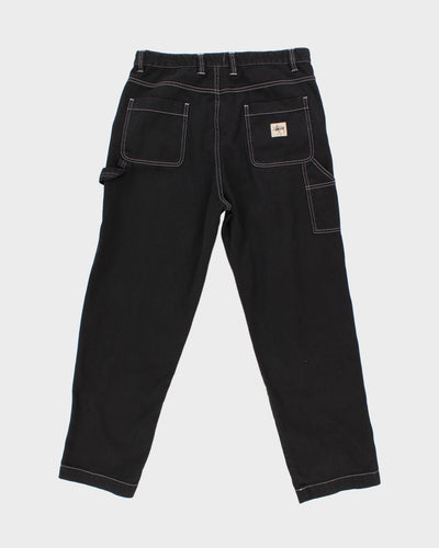 Stussy White Stitching Black Carpenter Jeans - W34 L29