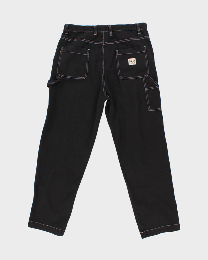 Stussy White Stitching Black Carpenter Jeans - W34 L29 – Rokit