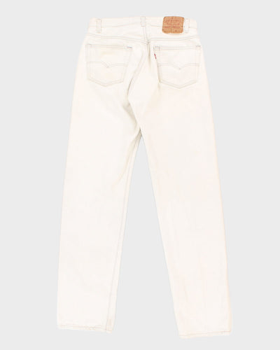 Distressed Off-White Levi's Jeans - 37