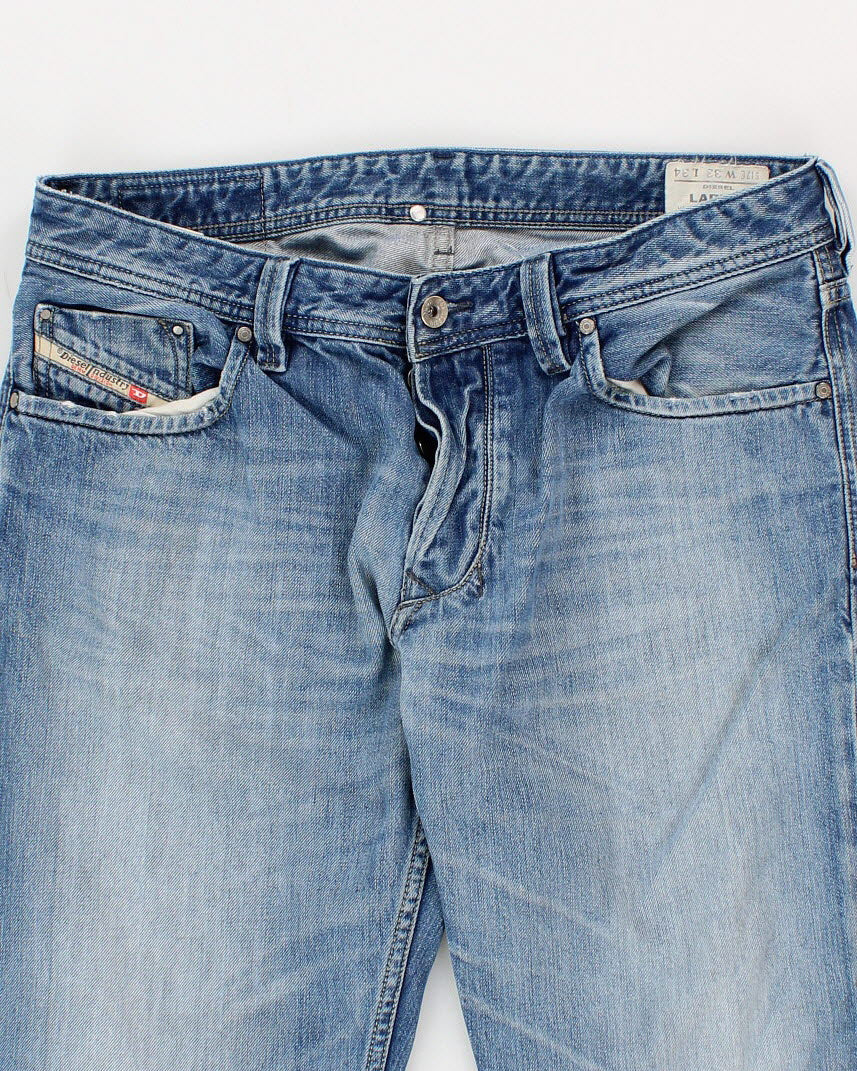 Men's Blue Diesel Straight Leg Jeans - 32