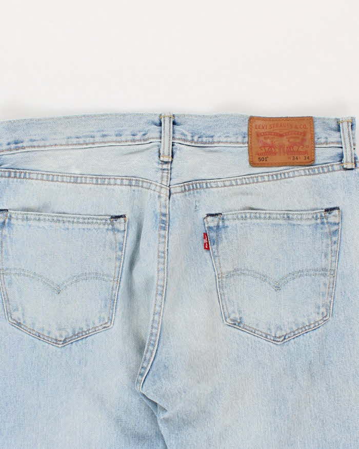 Men's Blue Light Wash 501 Levi's Jeans - W34 L32