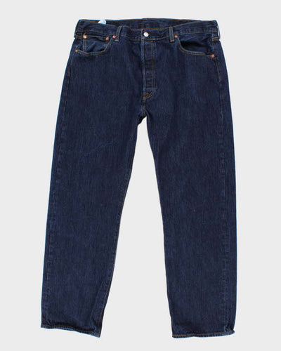 Men Blue Dark Wash 501 Levi's Jeans - W40 L29
