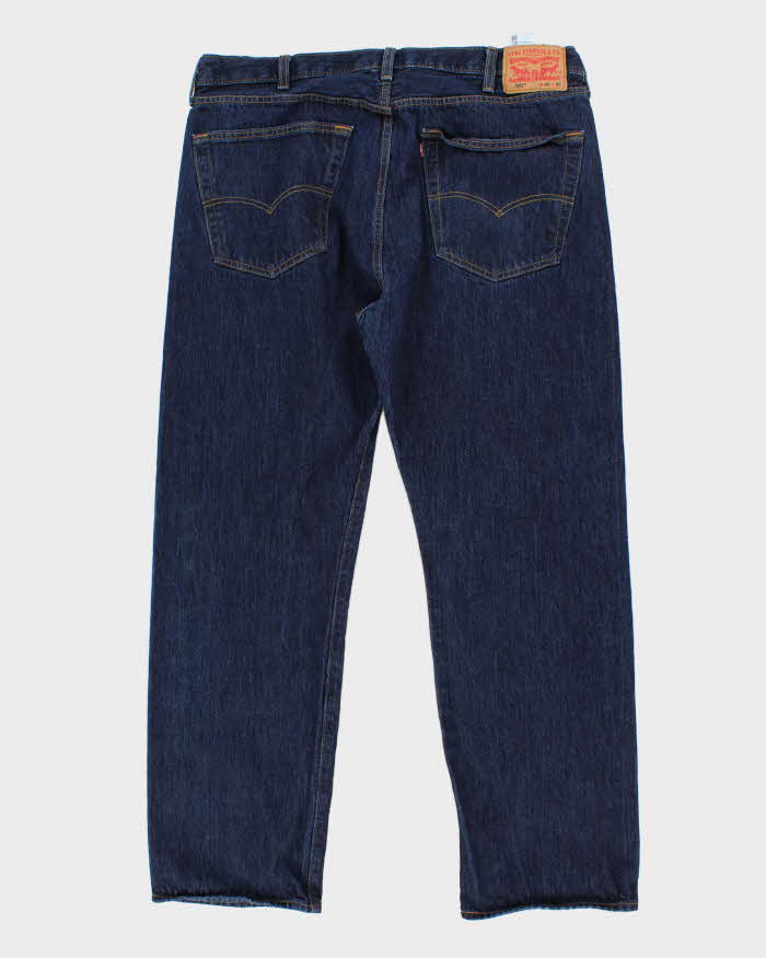 Men Blue Dark Wash 501 Levi's Jeans - W40 L29