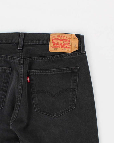Mens Black 501 Levi's Jeans - W32 L34