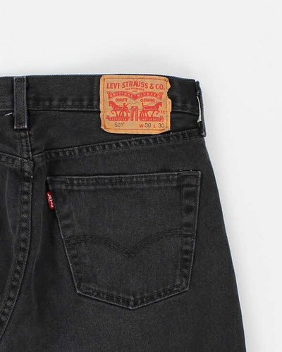 Mens Black 501 Levi's Jeans - W30 L28