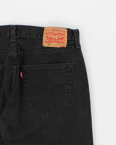Mens Black 501 Levi's Jeans - W33 L34