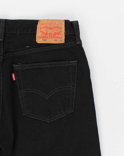 Mens Black 501 Levi's Jeans - W34 L30