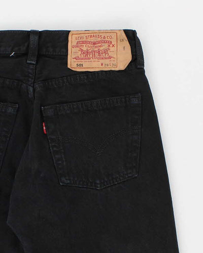 Mens Black 501 Levi's Jeans - W28 L30