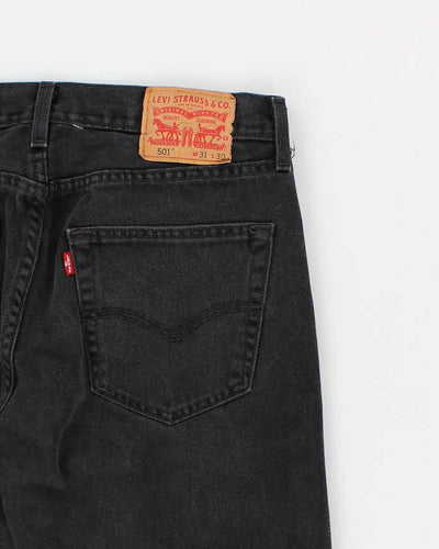 Mens Black 501 Levi's Jeans - W32 L31