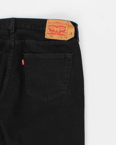 Mens Black 501 Levi's Jeans - W34 L34