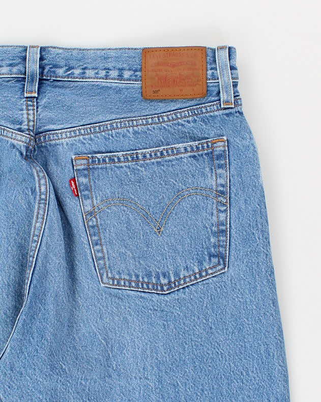 Mens Blue 501 Levi's Distressed Jeans - W34 L28