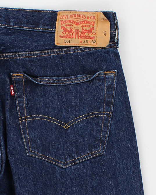 Mens Blue 501 Levi's Jeans - W36 L30