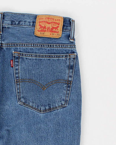 Mens Blue 516 Levi's Jeans - W36 L28