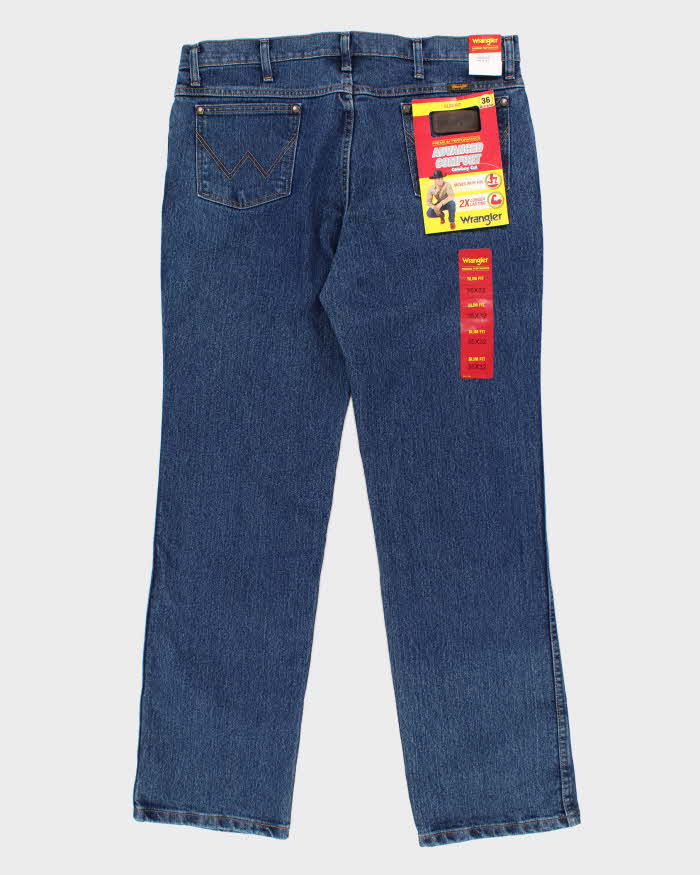 Deadstock 1990s Mens Blue Wrangler Slim Fit Jeans - W36 L32