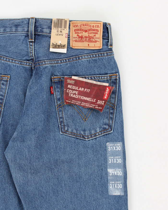 Deadstock Mens Levi's Staright Leg Blue Jeans - M