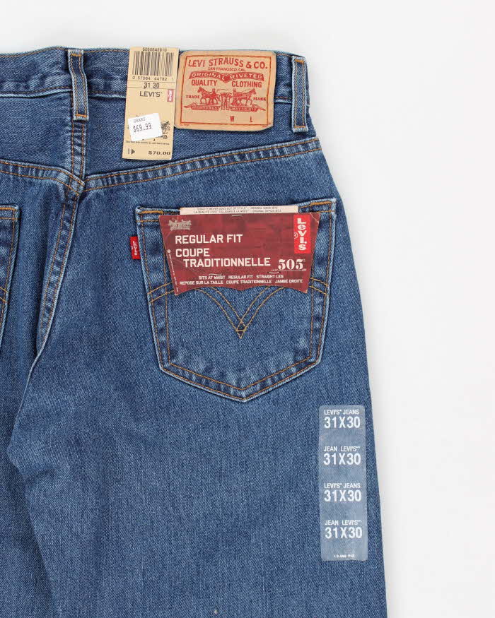 Deadstock Mens Blue Levi's Straight Leg Jeans - W31 L30