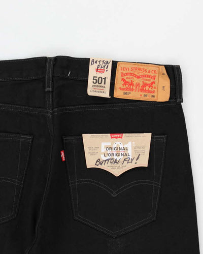 Deadstock Men's 501 Black Levi's Jeans - 36