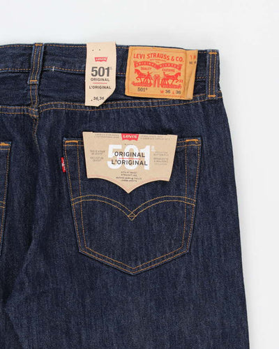 Deadstock Men's Navy 501 Levi's Jeans - 36