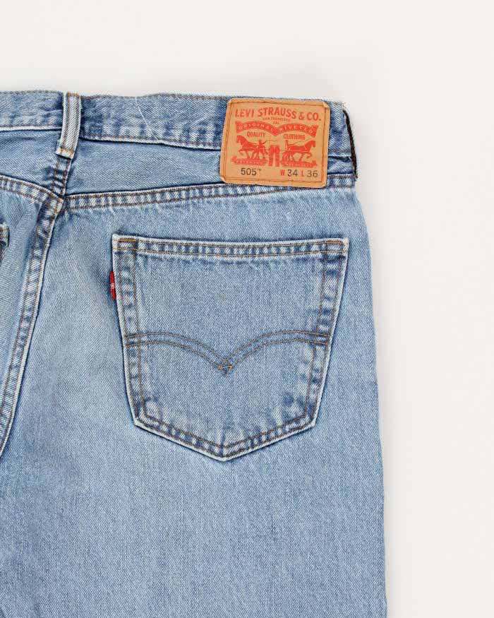 00s Levi's 505 Light Wash Jeans -W34 L36 – Rokit
