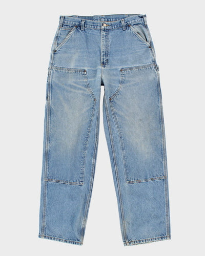 Vintage 90s Carhartt Double Knee Workwear Light Wash Jeans - W36 L33