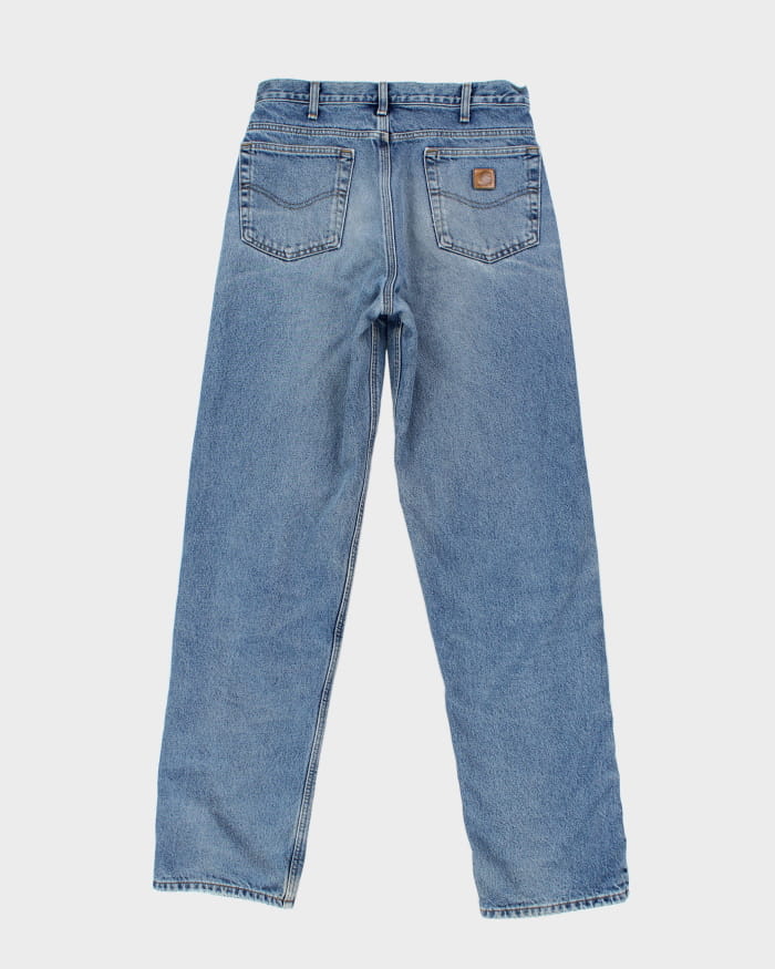 00s Carhartt Flannel Lined Medium Wash Jeans - W32 L35
