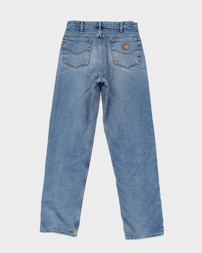 00s Carhartt Flannel Lined Medium Wash Jeans - W32 L35