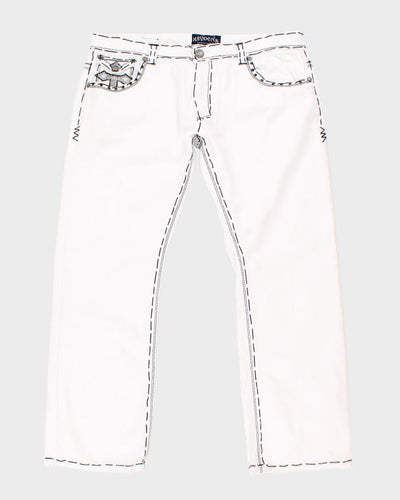 Vintage Y2K Gothic White Jeans - W38 L30