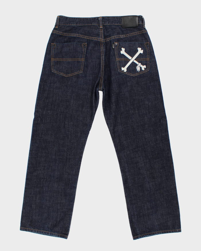 Vintage Y2K Double Knee Indigo Jeans - W30 L26
