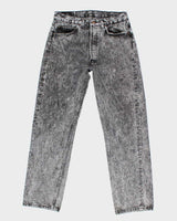 Men's Vintage Levi's 501 Grey Acid Wash Jeans - W28 L28