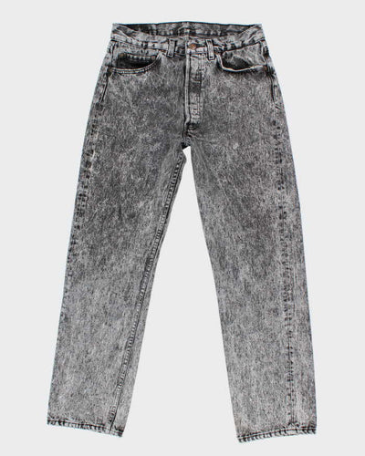 Men's Vintage Levi's 501 Grey Acid Wash Jeans - W28 L28