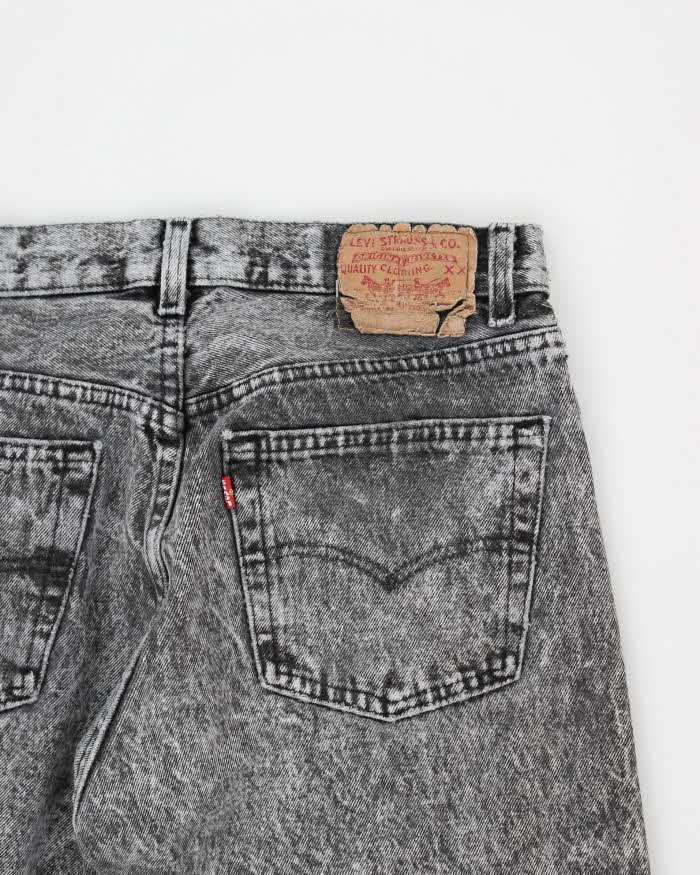 Men's Vintage Levi's 501 Grey Acid Wash Jeans - W28 L28