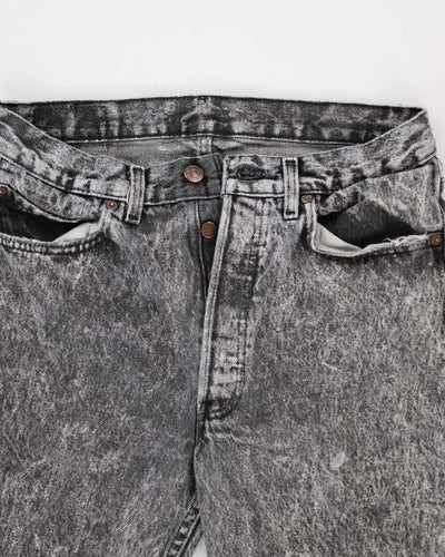 Men's Vintage Levi's 501 Grey Acid Wash Jeans - W28 L28