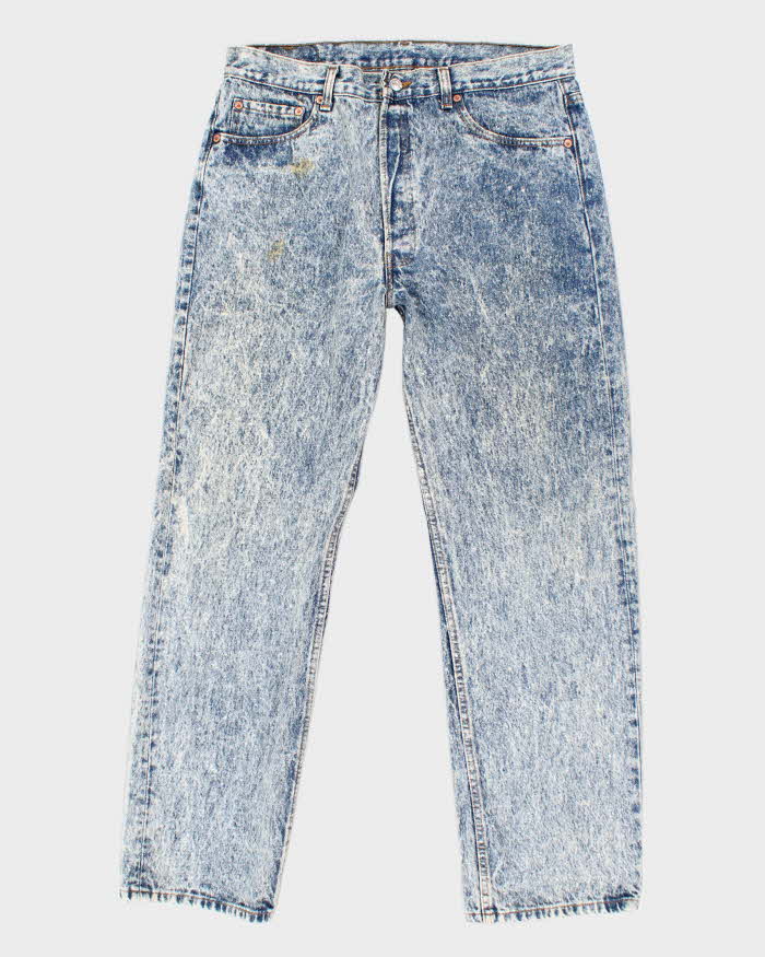 Men's Vintage Levi's 501 Acid Wash Jeans - W26 L29