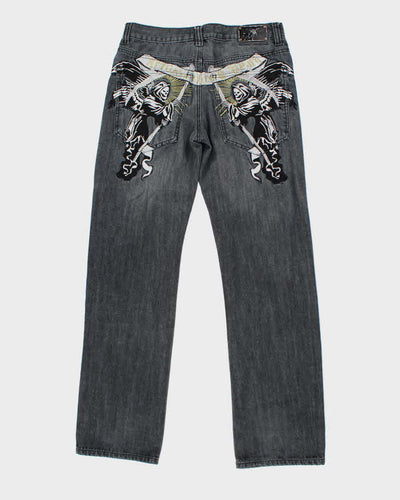 Vintage Y2k 00s Affliction Embroidered Jeans - W32