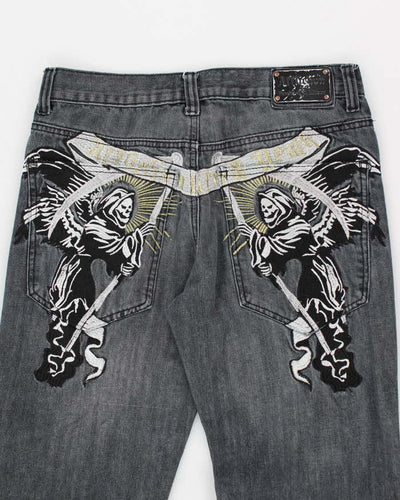 Vintage Y2k 00s Affliction Embroidered Jeans - W32