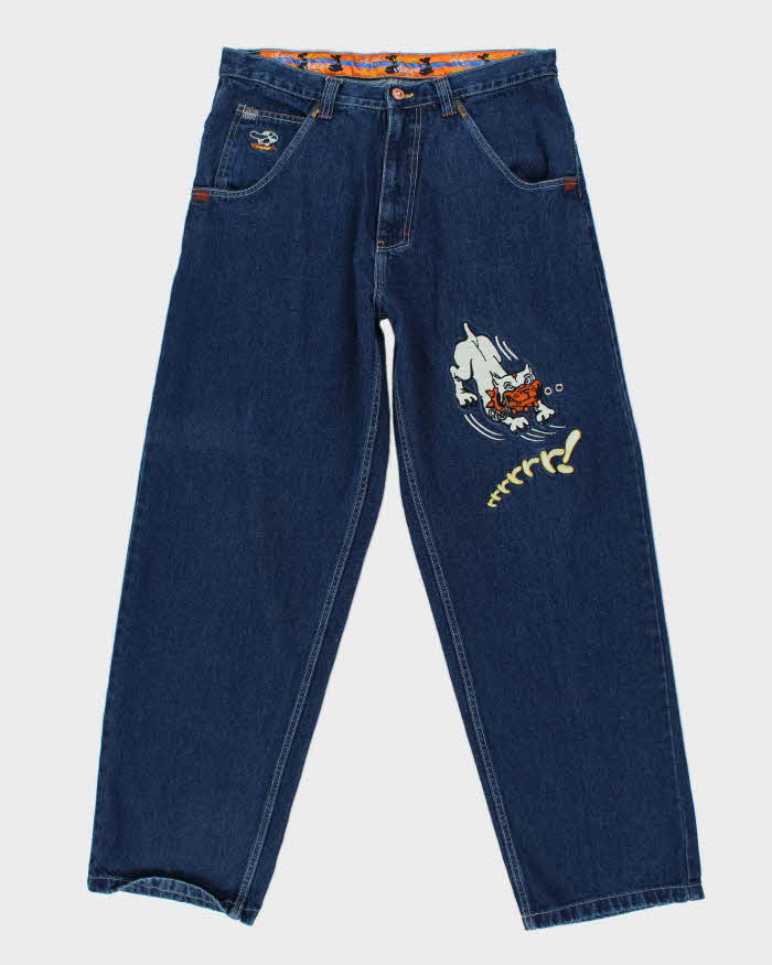 Vintage Y2k 00s Paco Sport Embroidered Jeans - W34 L34