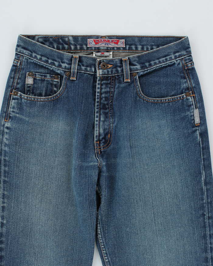 Vintage 90s Silver Jeans - W32 L32