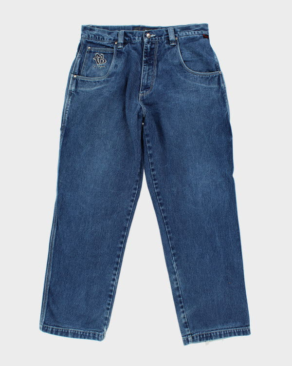 Vintage 90's FUBU Wide Leg Dark Wash Jeans - W36 L30