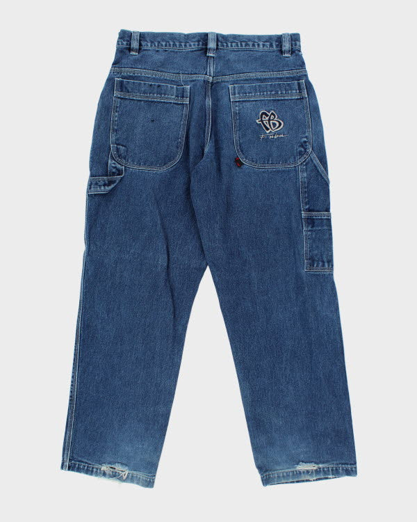 Vintage 90's FUBU Wide Leg Dark Wash Jeans - W36 L30