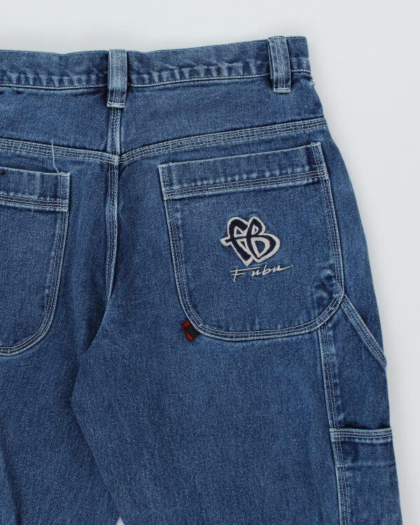 Vintage 90's FUBU Wide Leg Dark Wash Jeans - W36 L30