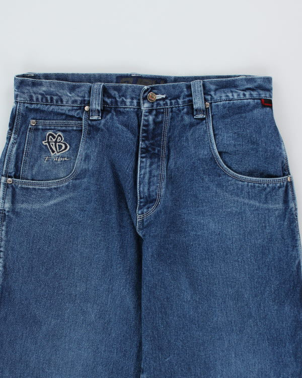 Vintage 90's FUBU Wide Leg Dark Wash Jeans - W36 L30